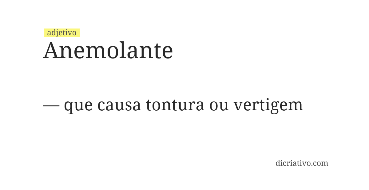 Significado de anemolante