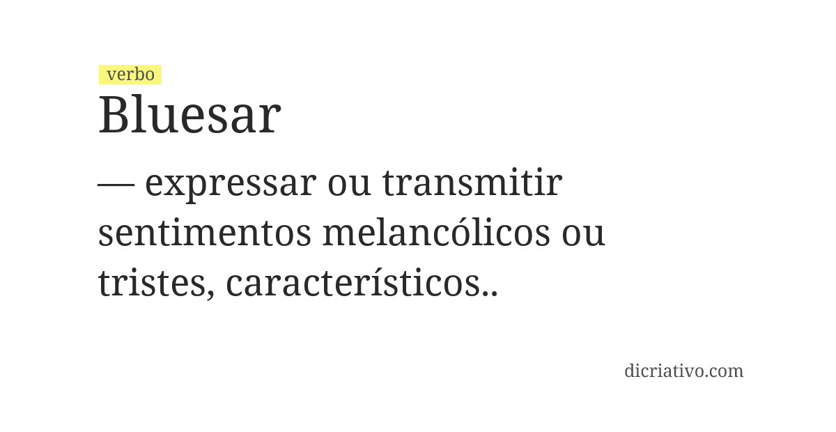 Significado de bluesar