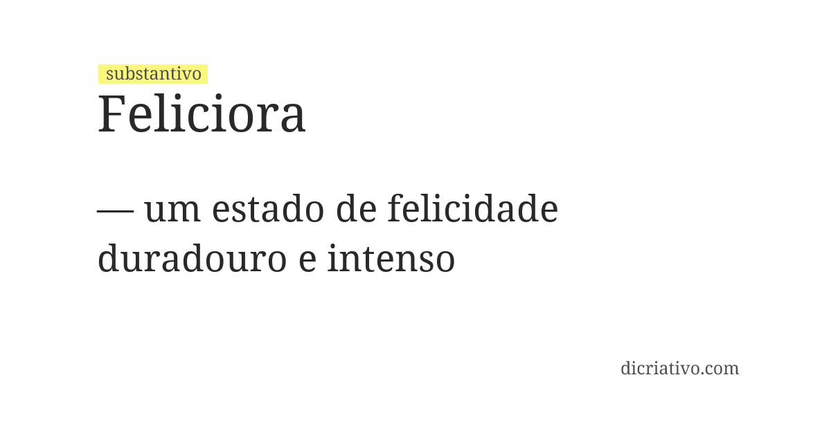 Significado de feliciora
