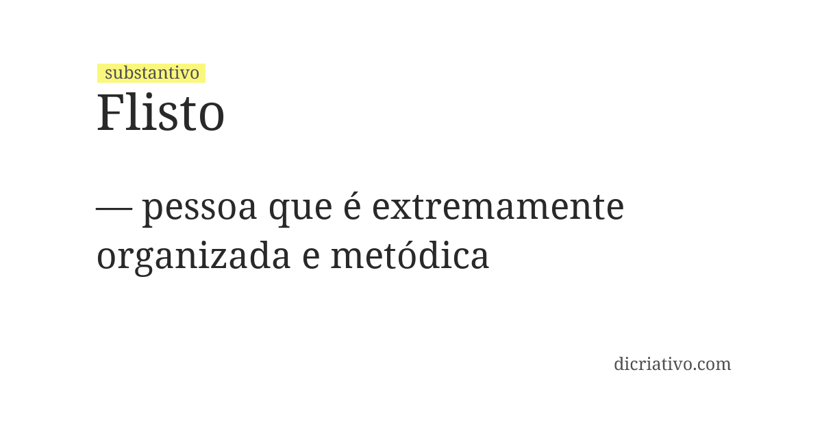 Significado de flisto