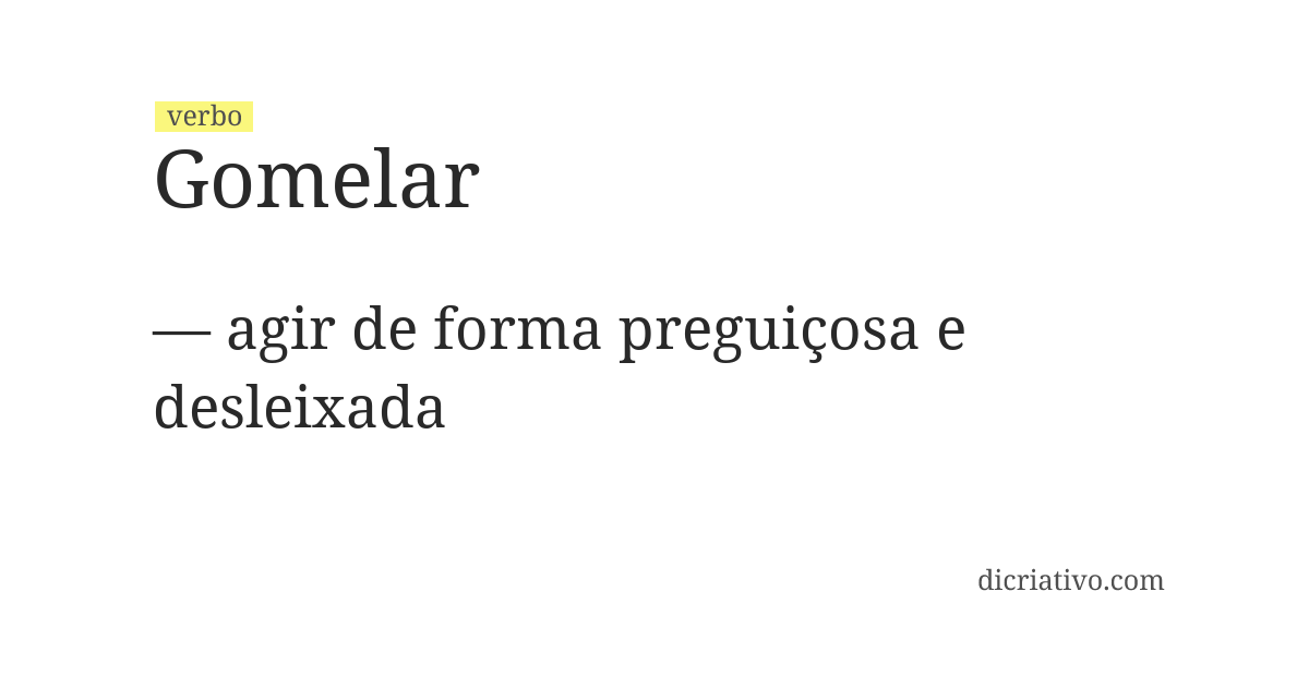 Significado de gomelar