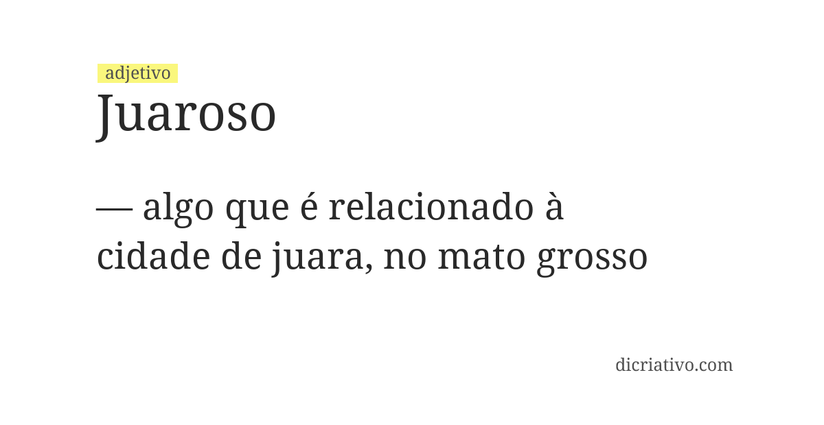 Significado de juaroso