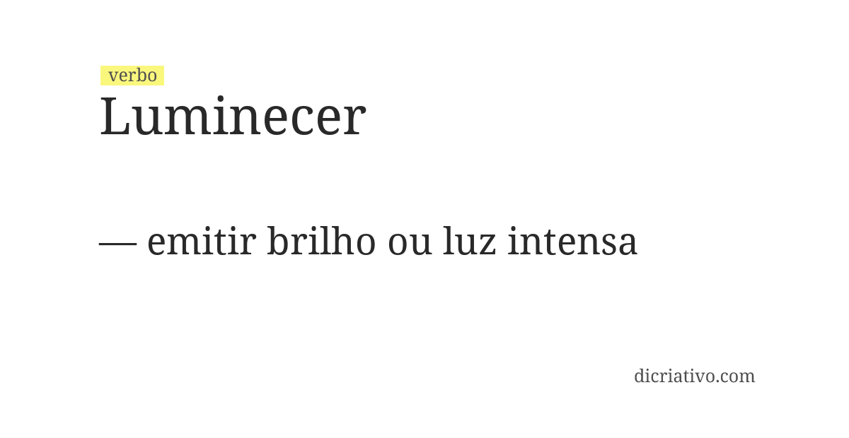 Significado de luminecer