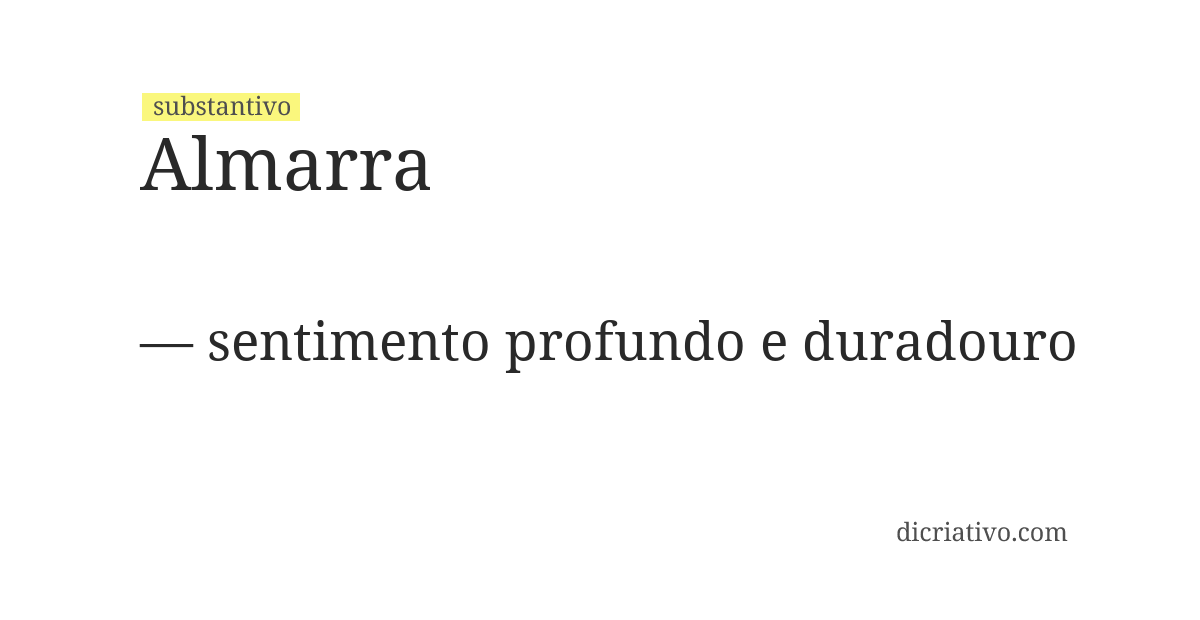 Significado de almarra