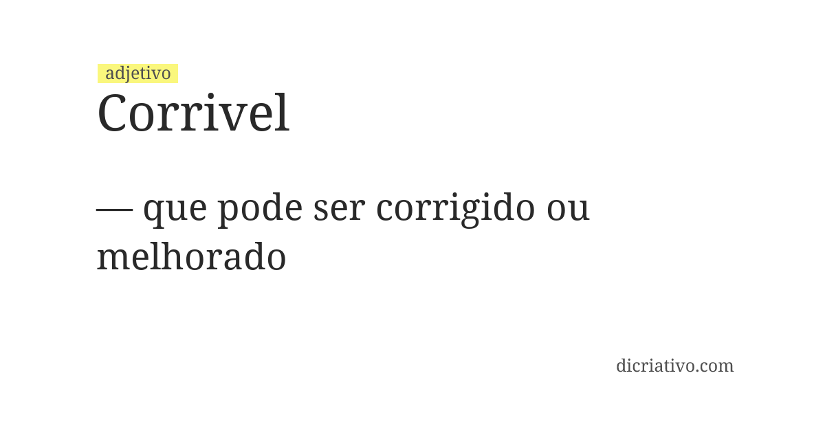Significado de corrivel