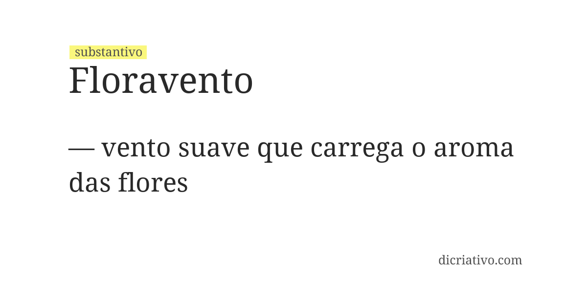 Significado de floravento