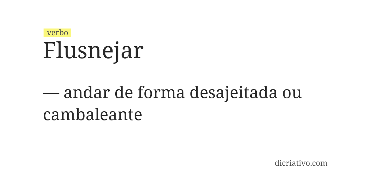 Significado de flusnejar