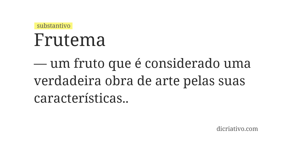 Significado de frutema