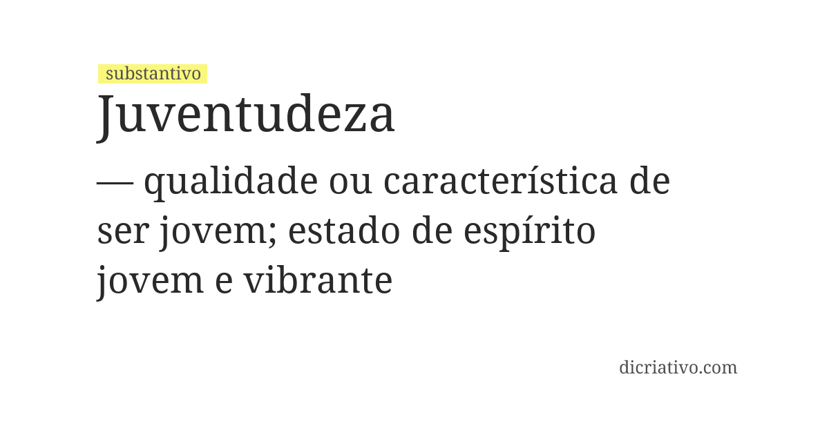 Significado de juventudeza