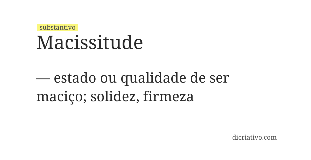 Significado de macissitude
