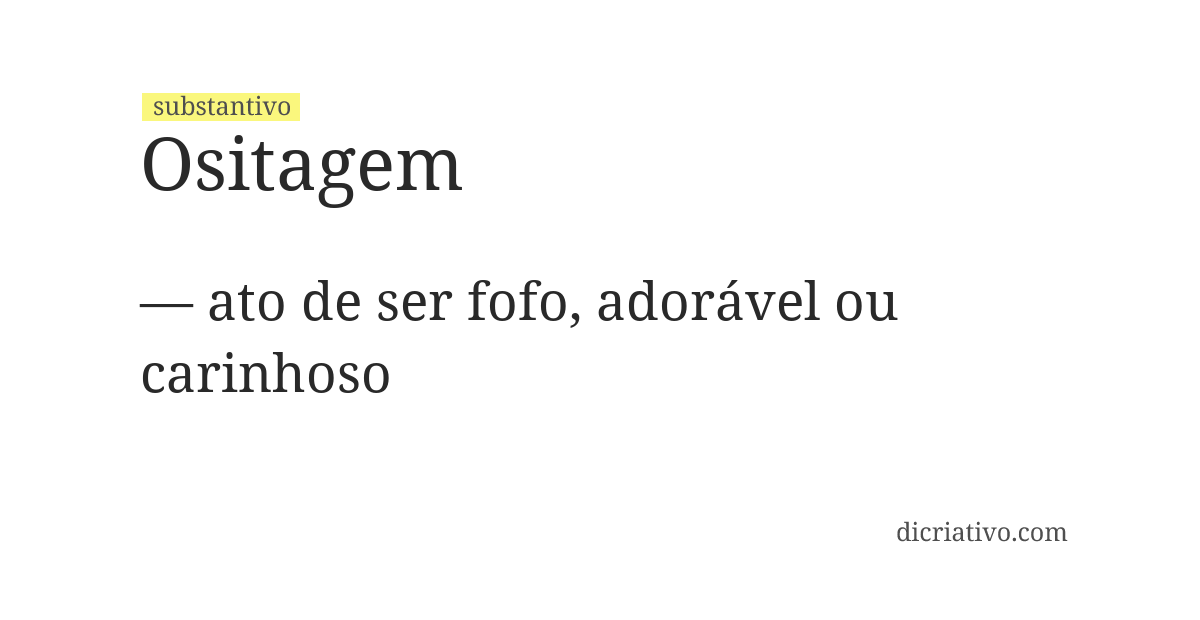 Significado de ositagem
