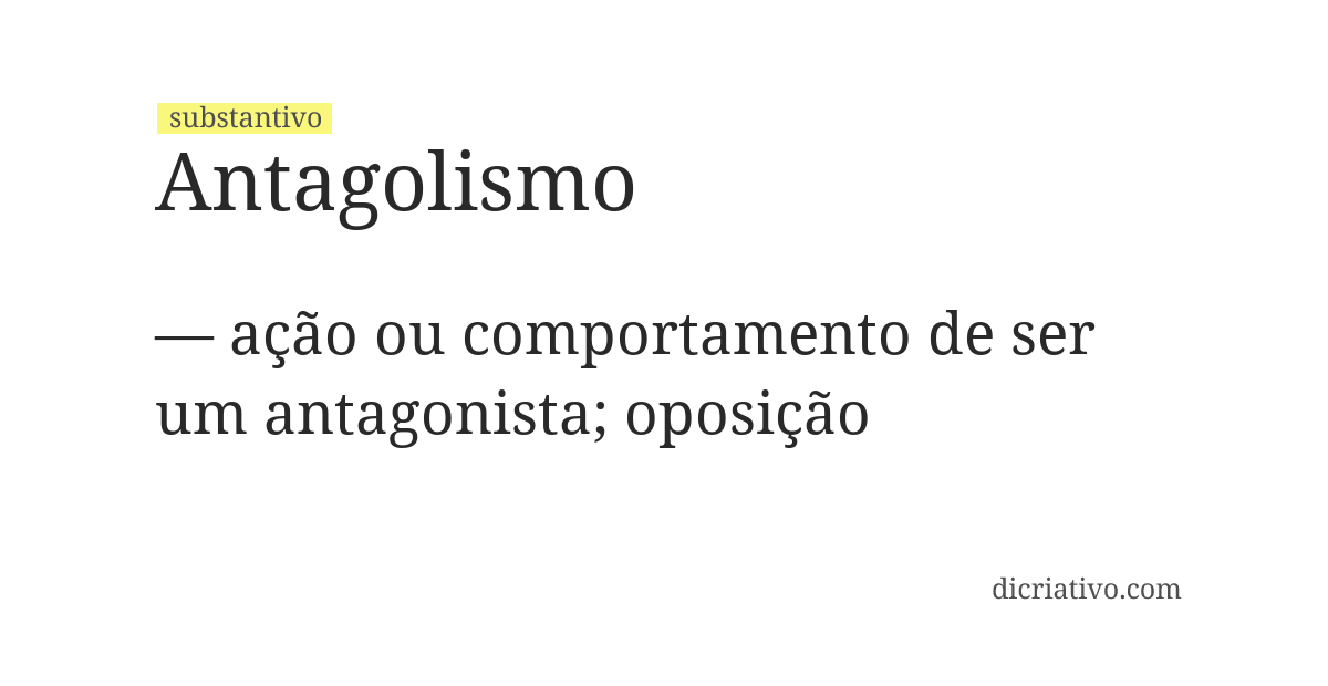 Significado de antagolismo