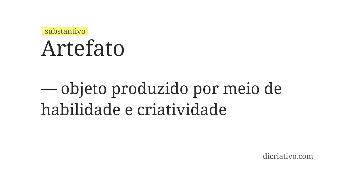 Significado de artefato
