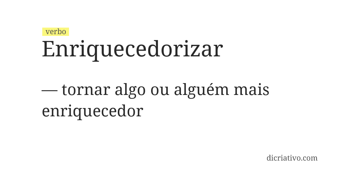 Significado de enriquecedorizar