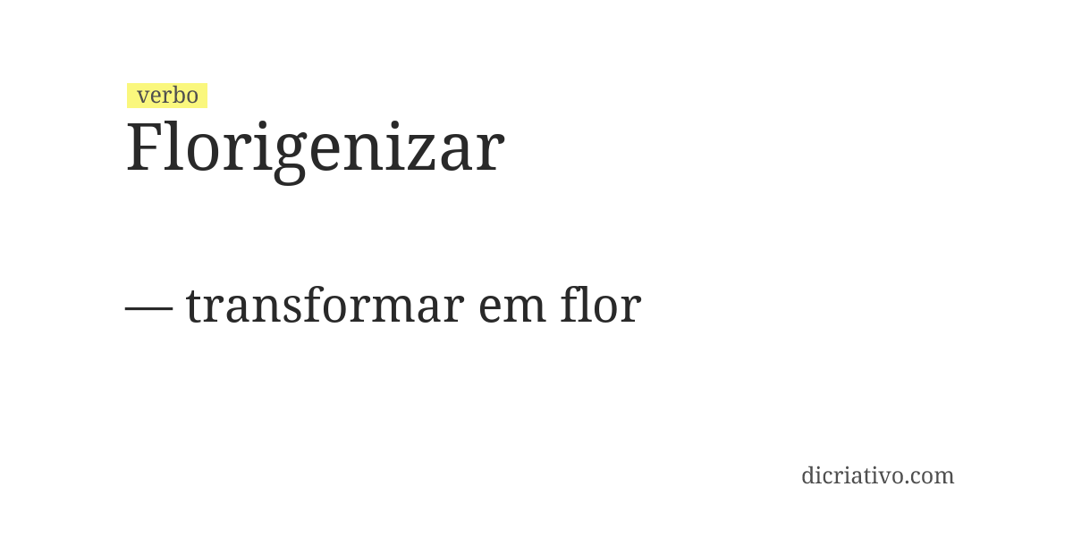 Significado de florigenizar