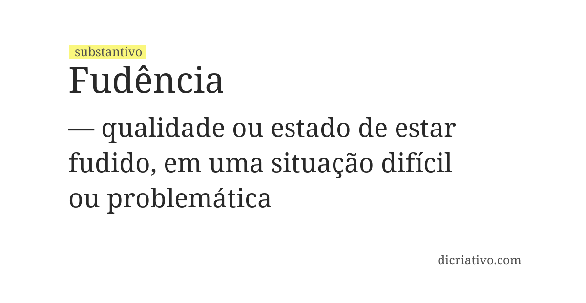Significado de fudência