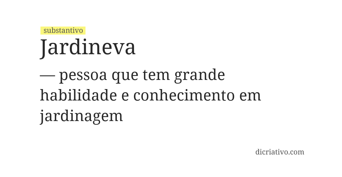 Significado de jardineva
