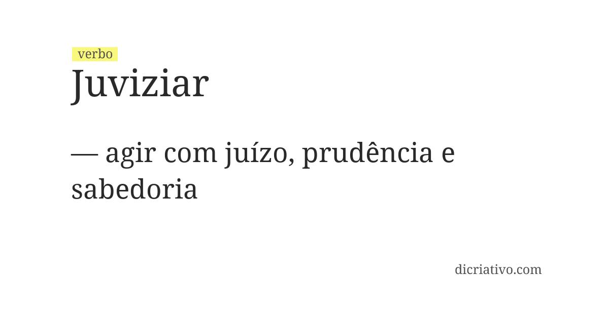 Significado de juviziar