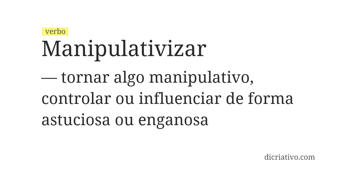 Significado de manipulativizar