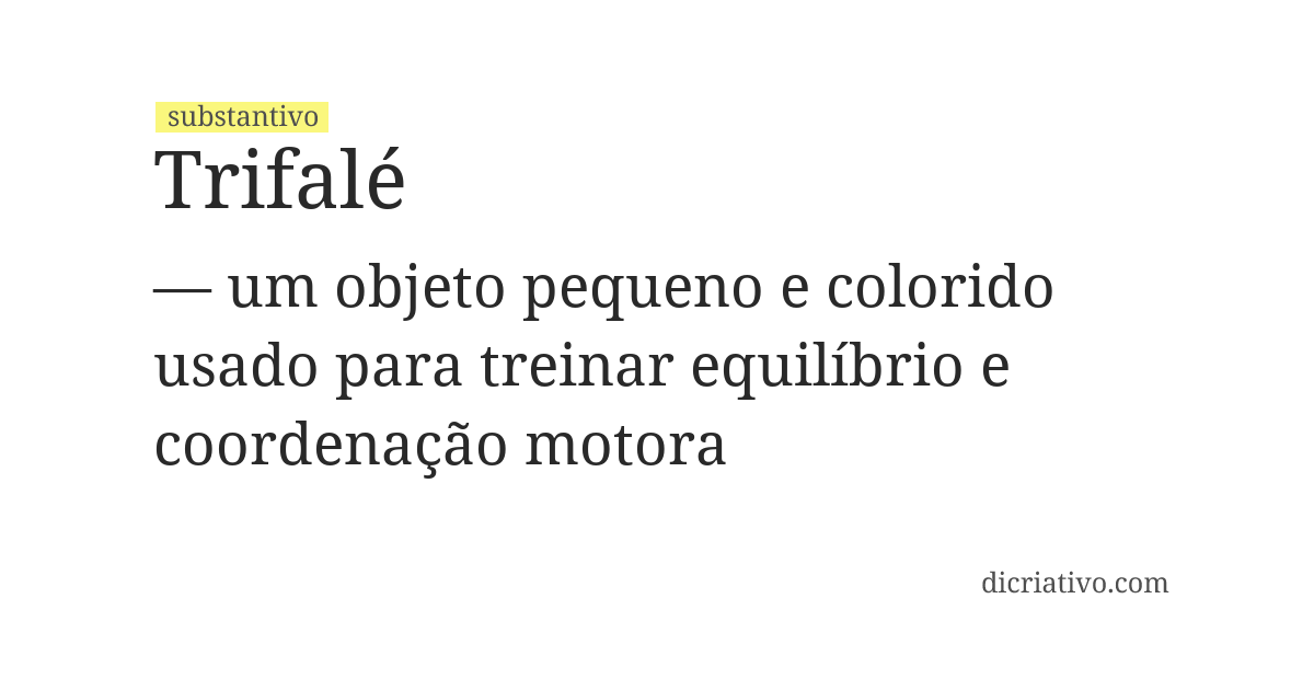 Significado de trifalé