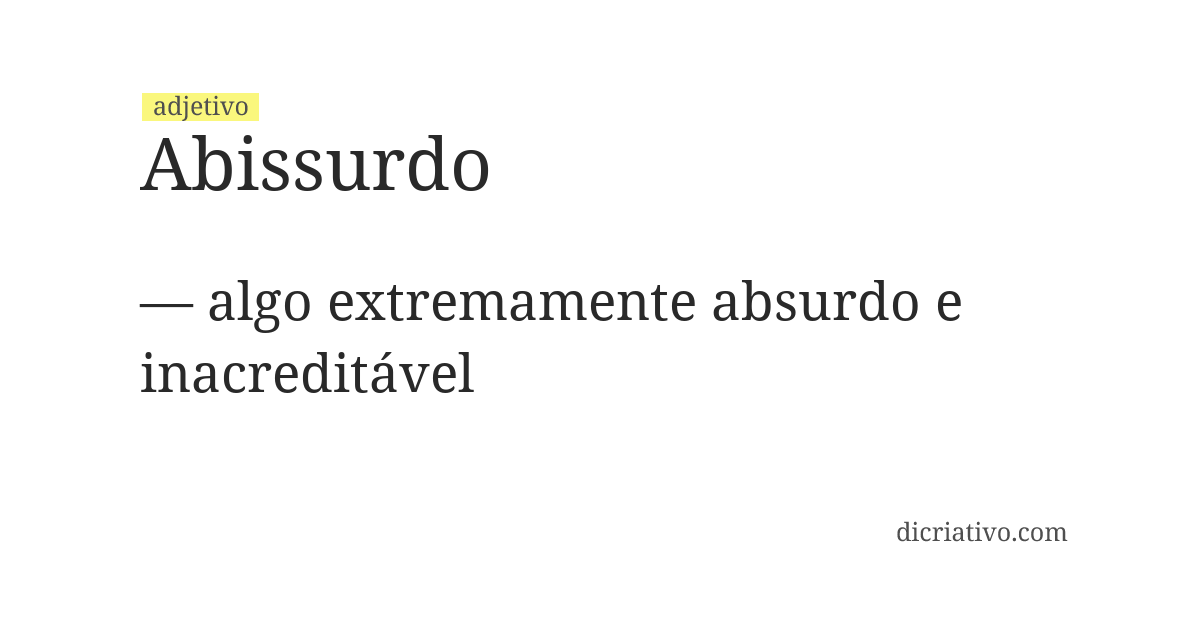 Significado de abissurdo