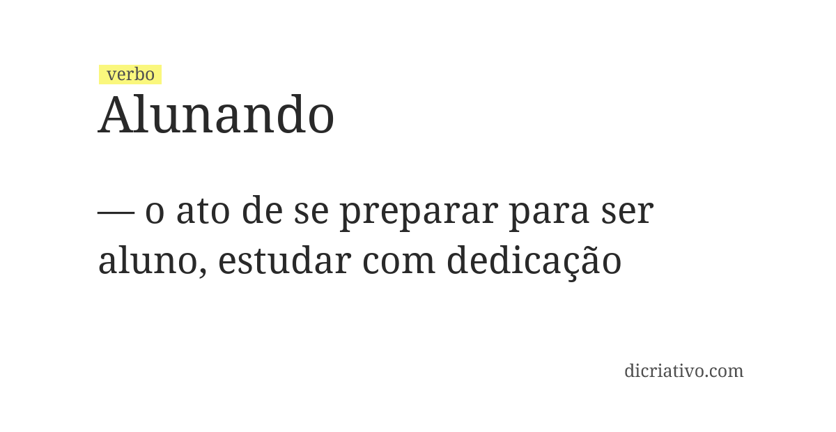 Significado de alunando