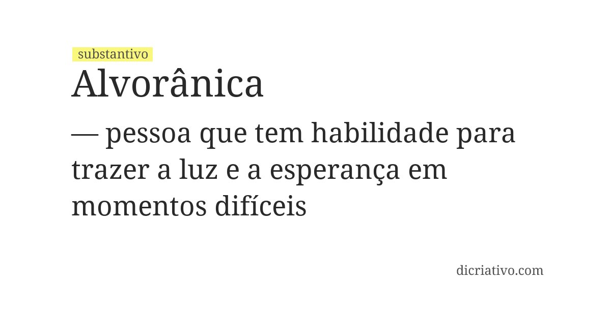 Significado de alvorânica