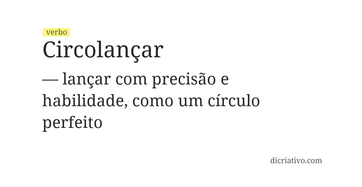 Significado de circolançar