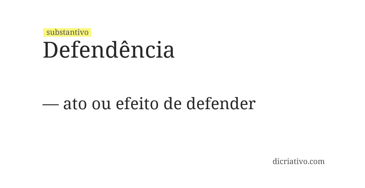 Significado de defendência