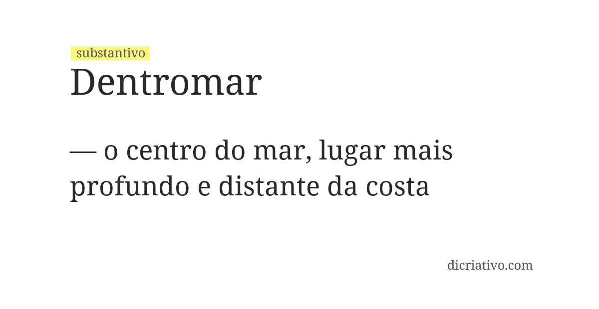 Significado de dentromar