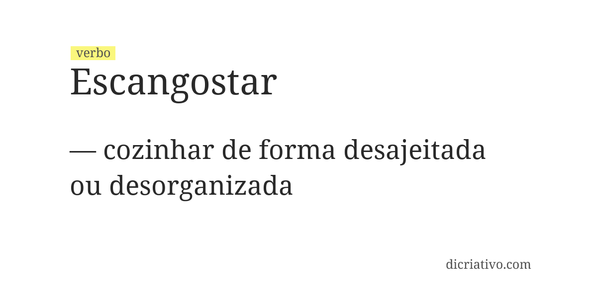 Significado de escangostar