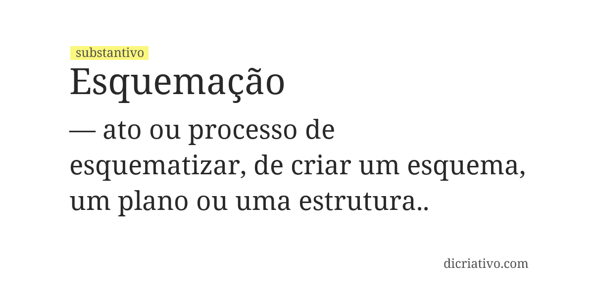 Significado de esquemação