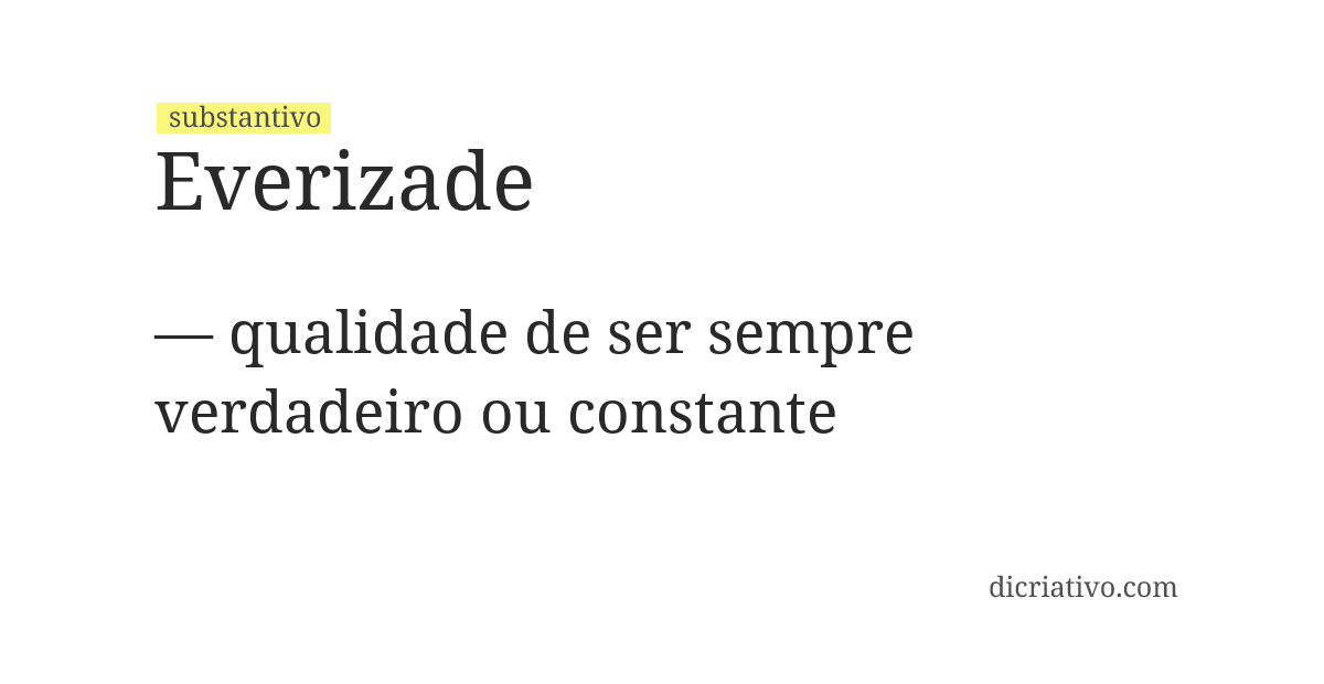 Significado de everizade