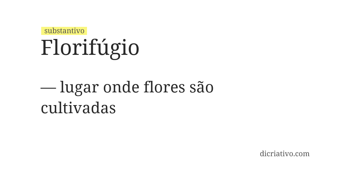 Significado de florifúgio