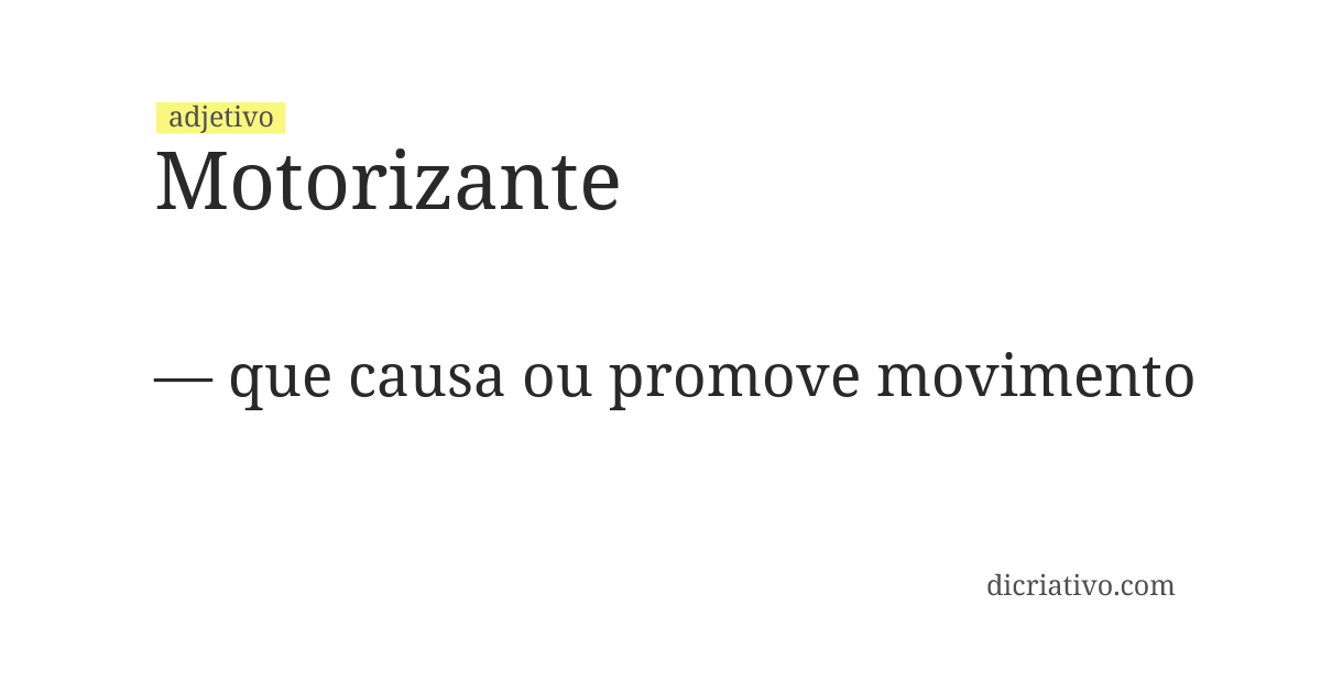Significado de motorizante