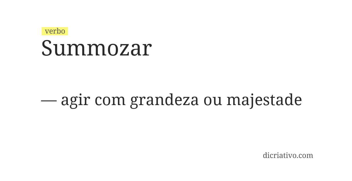 Significado de summozar