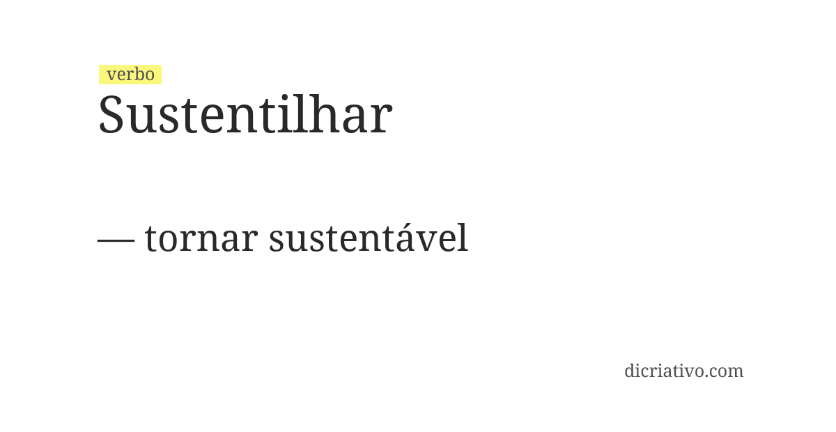 Significado de sustentilhar