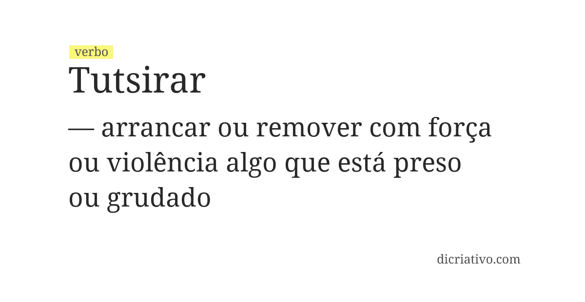 Significado de tutsirar