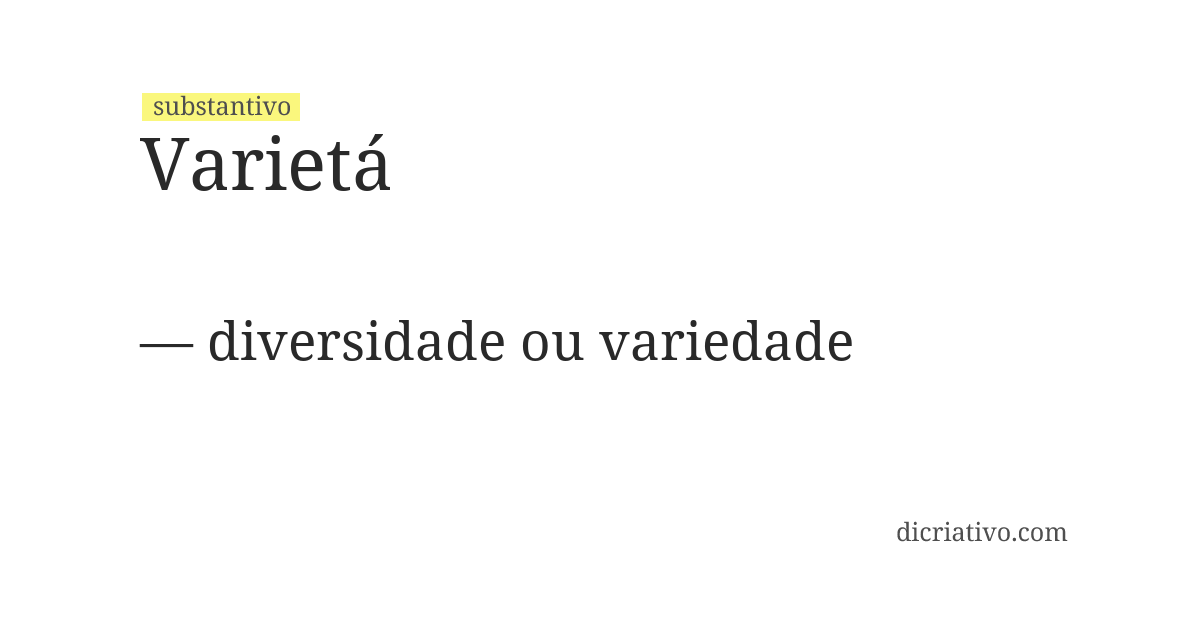 Significado de varietá