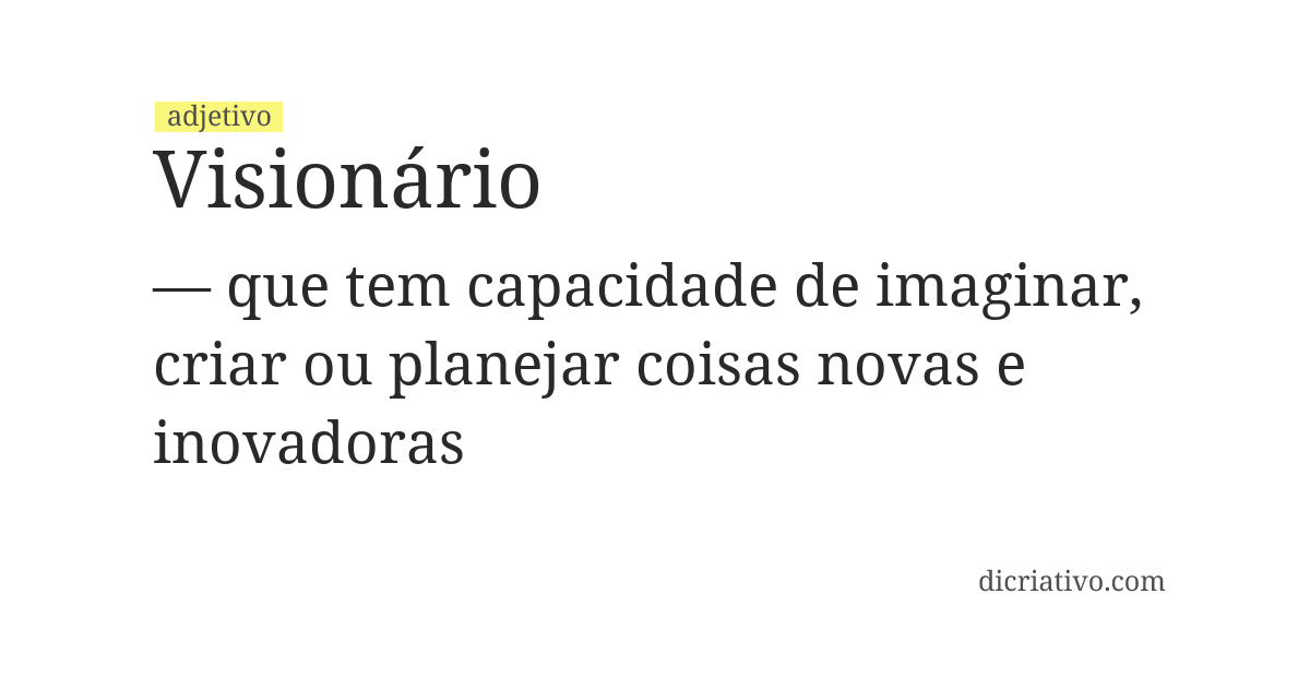 Significado de visionário