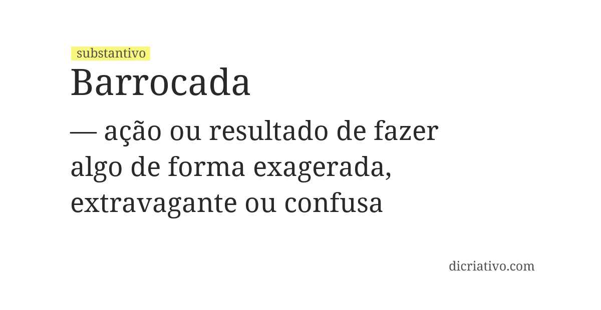 Significado de barrocada