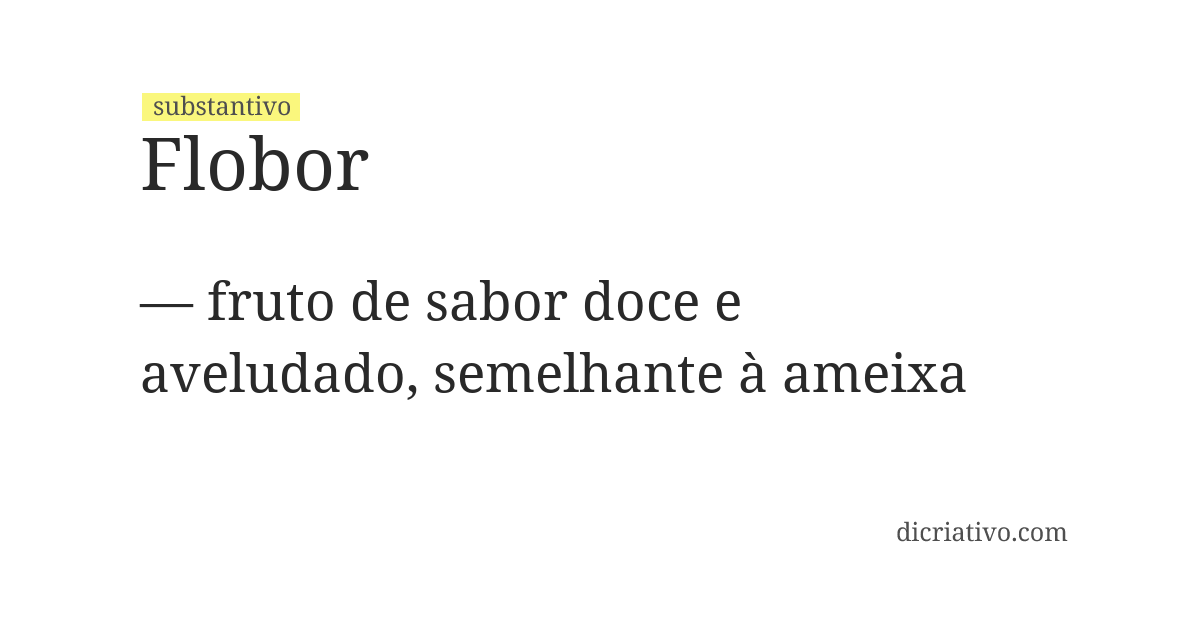 Significado de flobor