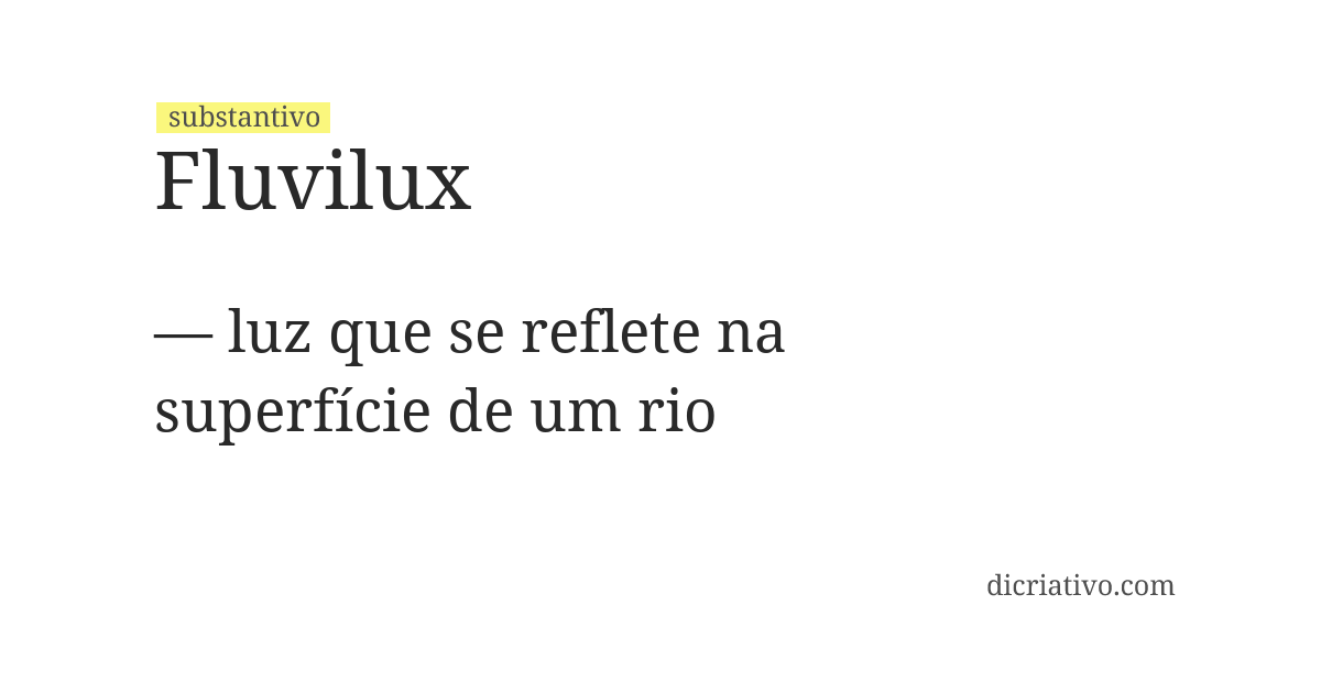 Significado de fluvilux
