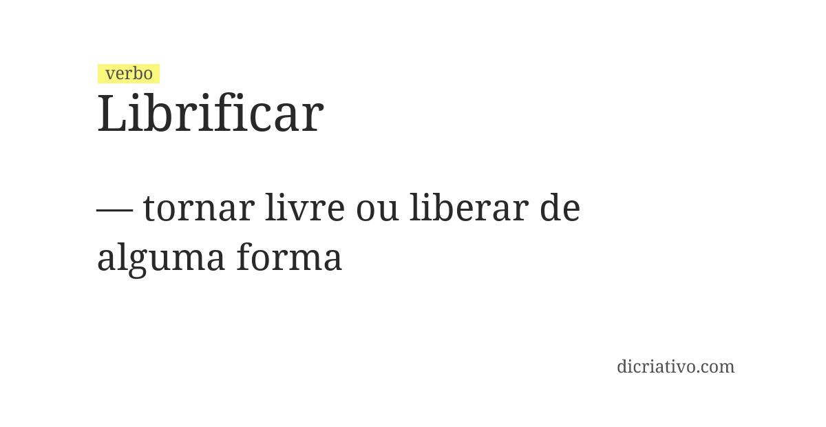 Significado de librificar