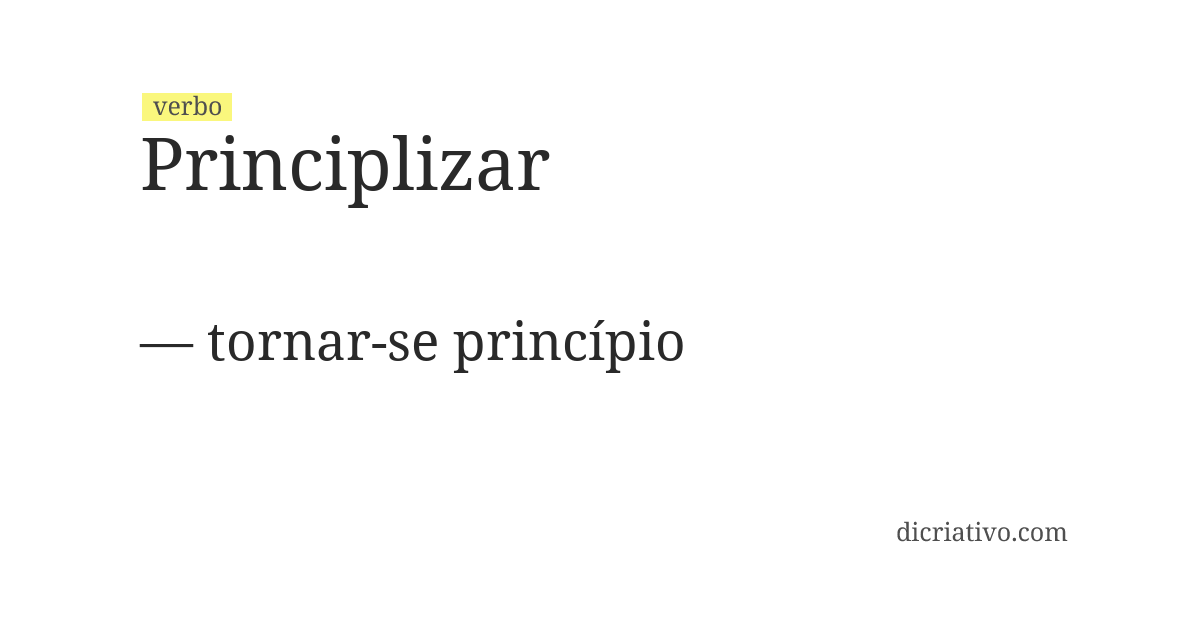 Significado de principlizar