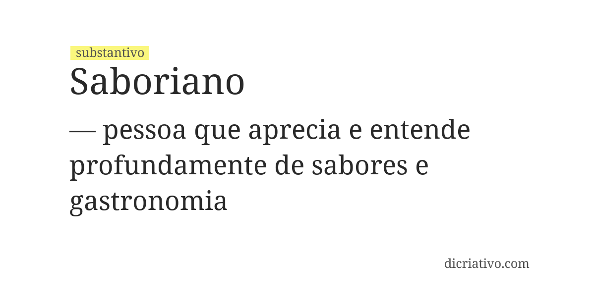 Significado de saboriano