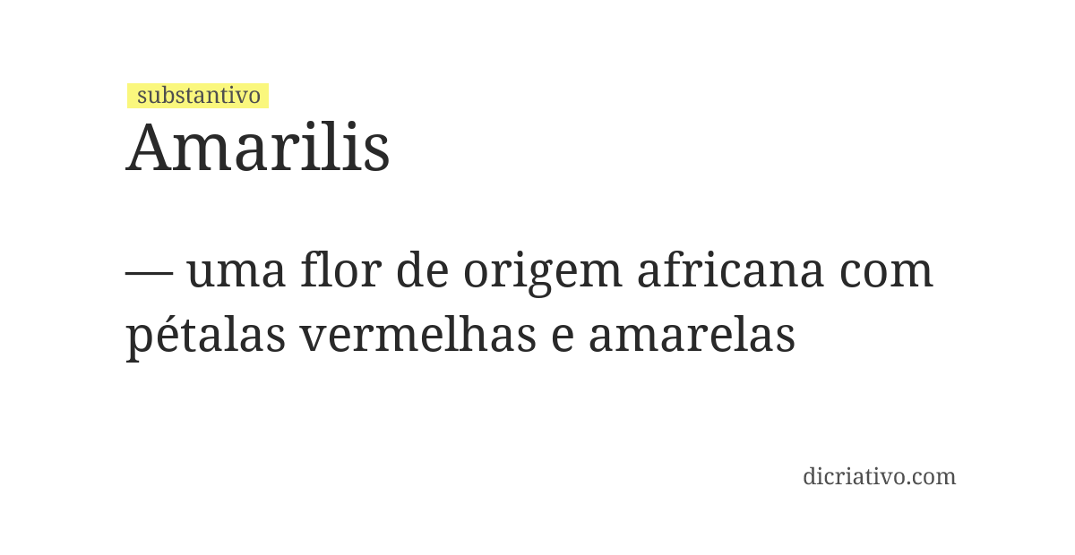 Significado de amarilis