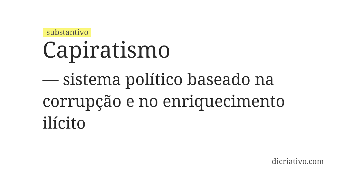 Significado de capiratismo