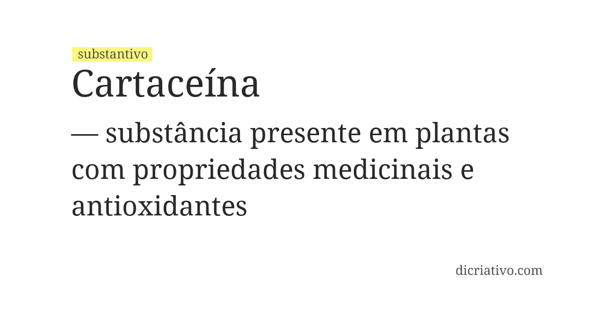 Significado de cartaceína