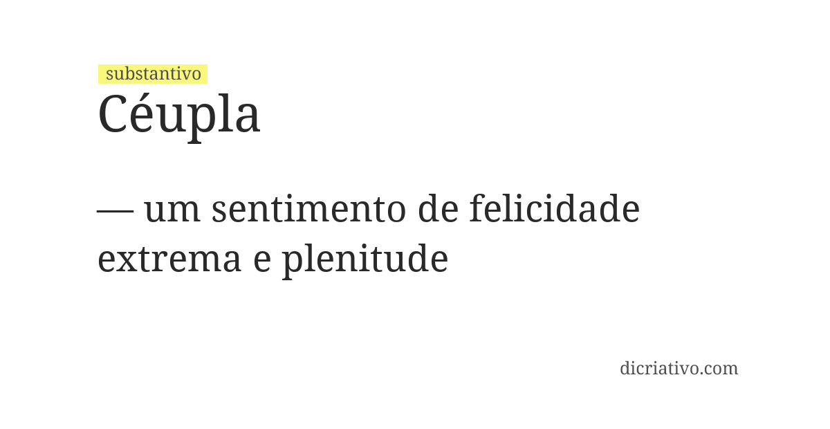 Significado de céupla